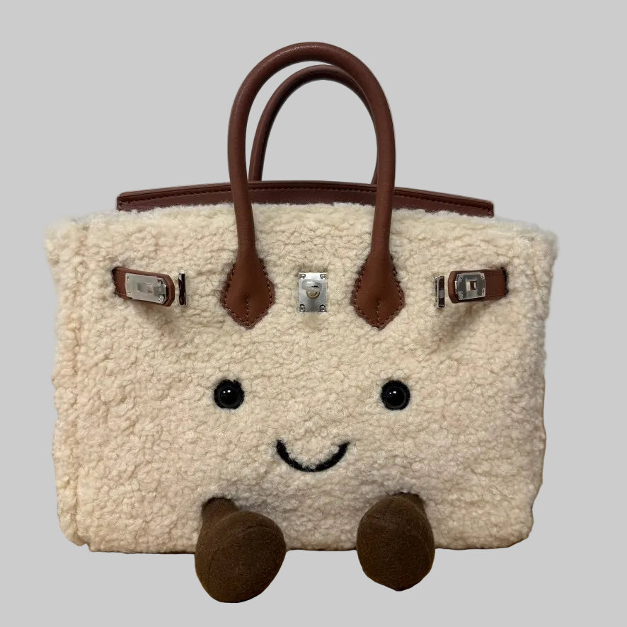 Cozy Latte Fluffy Meadow Sherpa Tote (Classic Silhouette)
