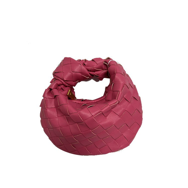 18cm Woven Leather Dumpling Bag Dinner Handbag For Women Purse Hobo Bag Knotted Crossbody Shoulder Square Box Bags