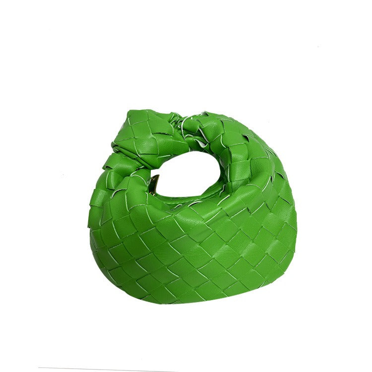 18cm Woven Leather Dumpling Bag Dinner Handbag For Women Purse Hobo Bag Knotted Crossbody Shoulder Square Box Bags