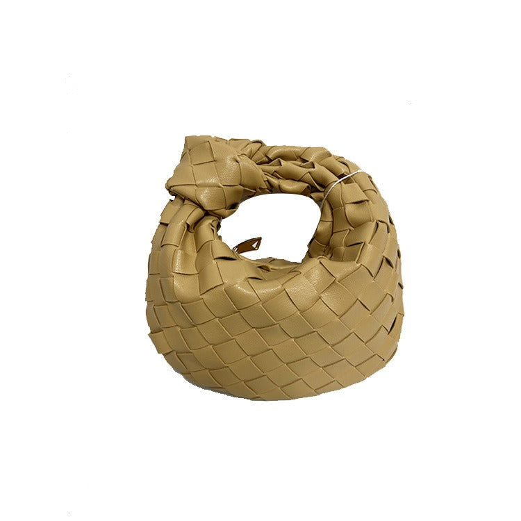 18cm Woven Leather Dumpling Bag Dinner Handbag For Women Purse Hobo Bag Knotted Crossbody Shoulder Square Box Bags