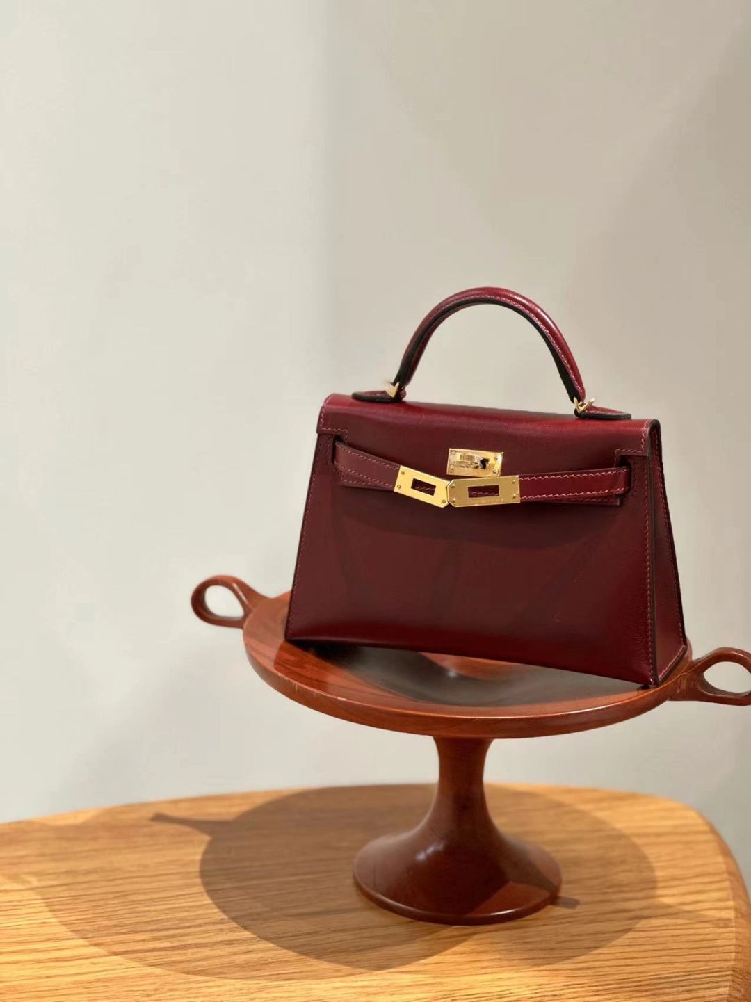 genuine Box leather kelly bag 19/22/25cm