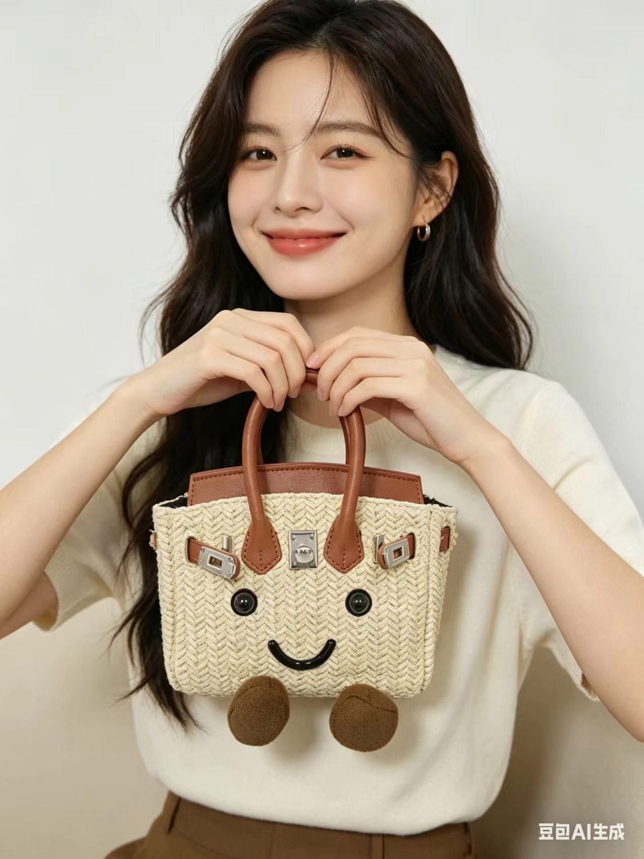 Sunshine Meadow Woven Straw Tote Bag