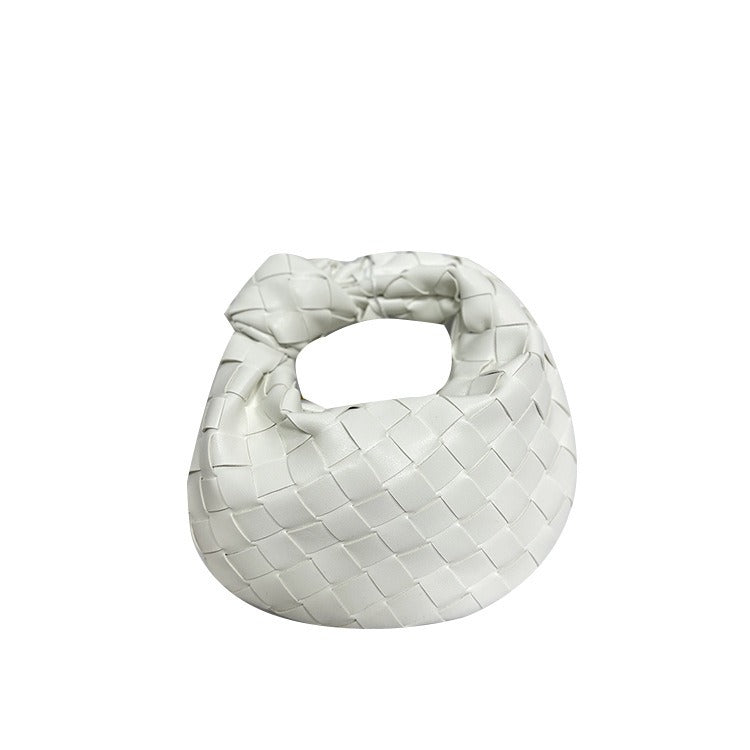 18cm Woven Leather Dumpling Bag Dinner Handbag For Women Purse Hobo Bag Knotted Crossbody Shoulder Square Box Bags