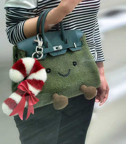 British Retro Moss Sherpa Tote (Classic Silhouette)
