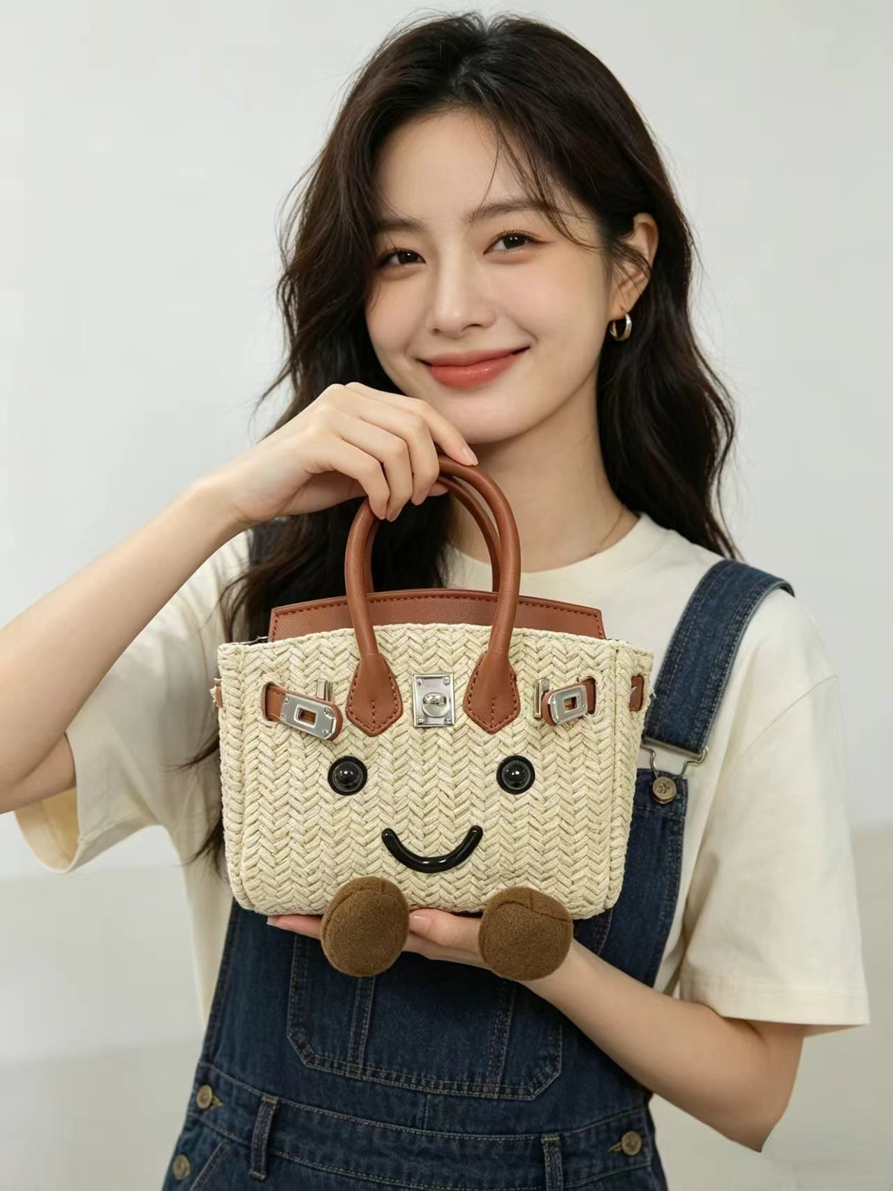 Sunshine Meadow Woven Straw Tote Bag