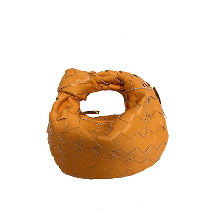 18cm Woven Leather Dumpling Bag Dinner Handbag For Women Purse Hobo Bag Knotted Crossbody Shoulder Square Box Bags