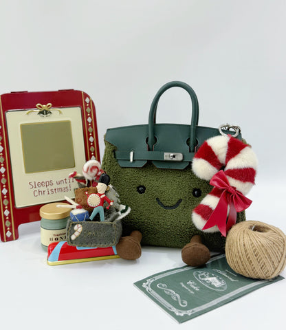 British Retro Moss Sherpa Tote (Classic Silhouette)