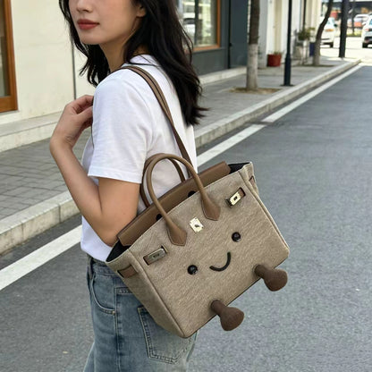 Classic Denim Khaki Fluff BK Bag