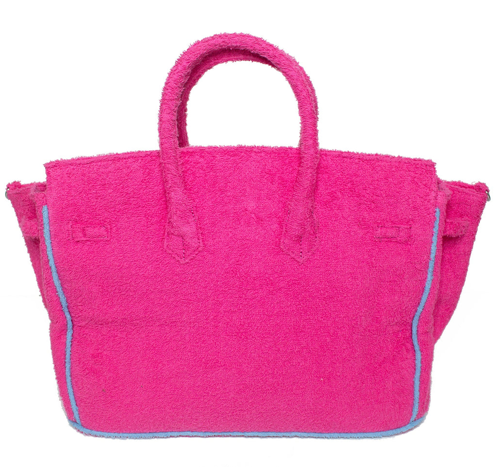 Seaside Terrycloth Tote - FUCHSIA