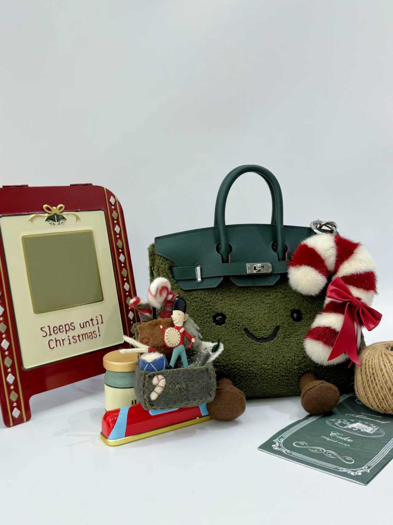 British Retro Moss Sherpa Tote (Classic Silhouette)