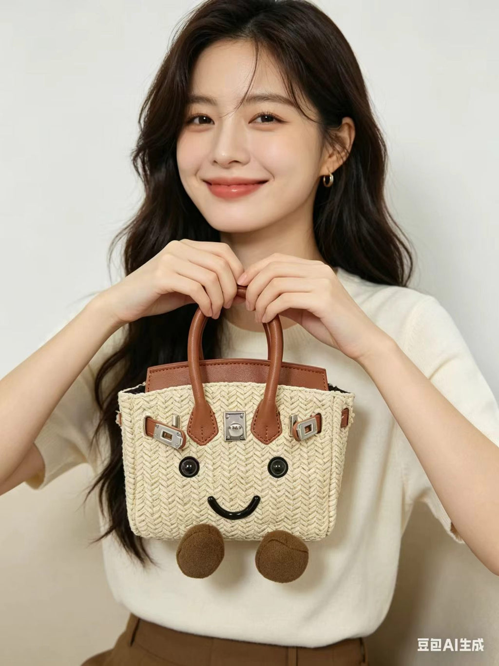Sunshine Meadow Woven Straw Tote Bag
