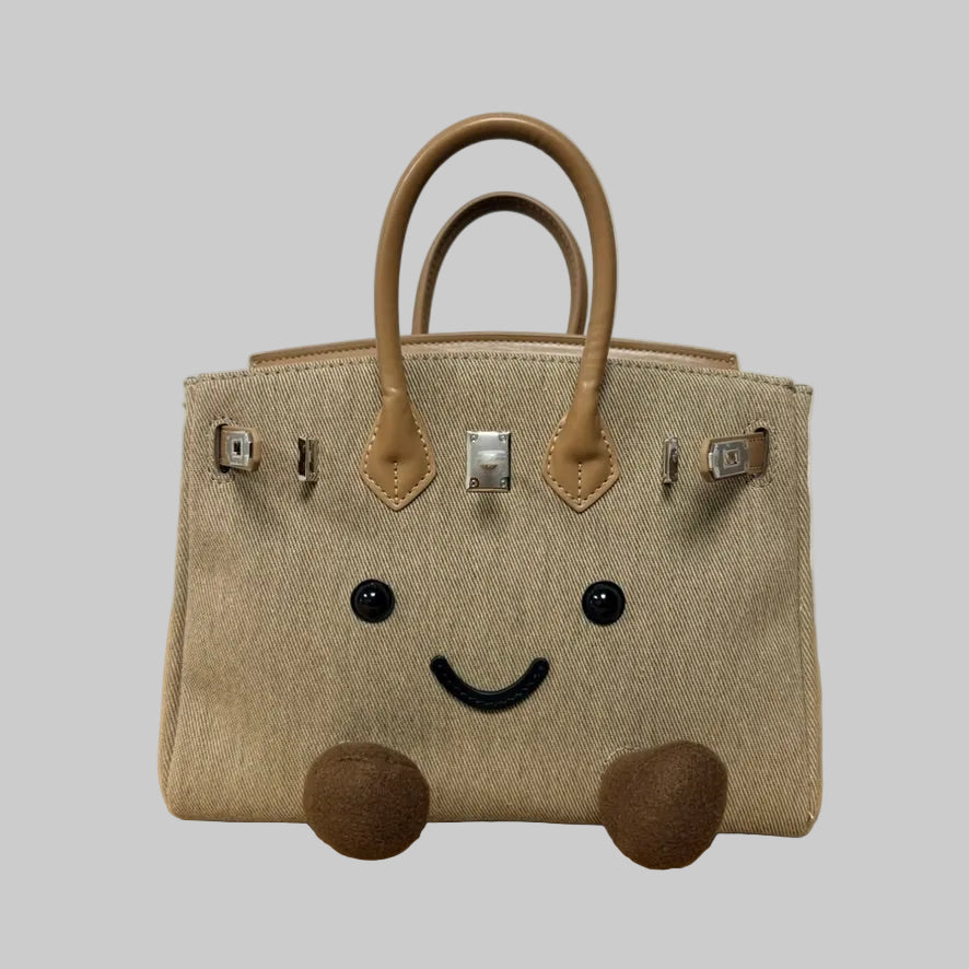 Classic Denim Khaki Fluff BK Bag