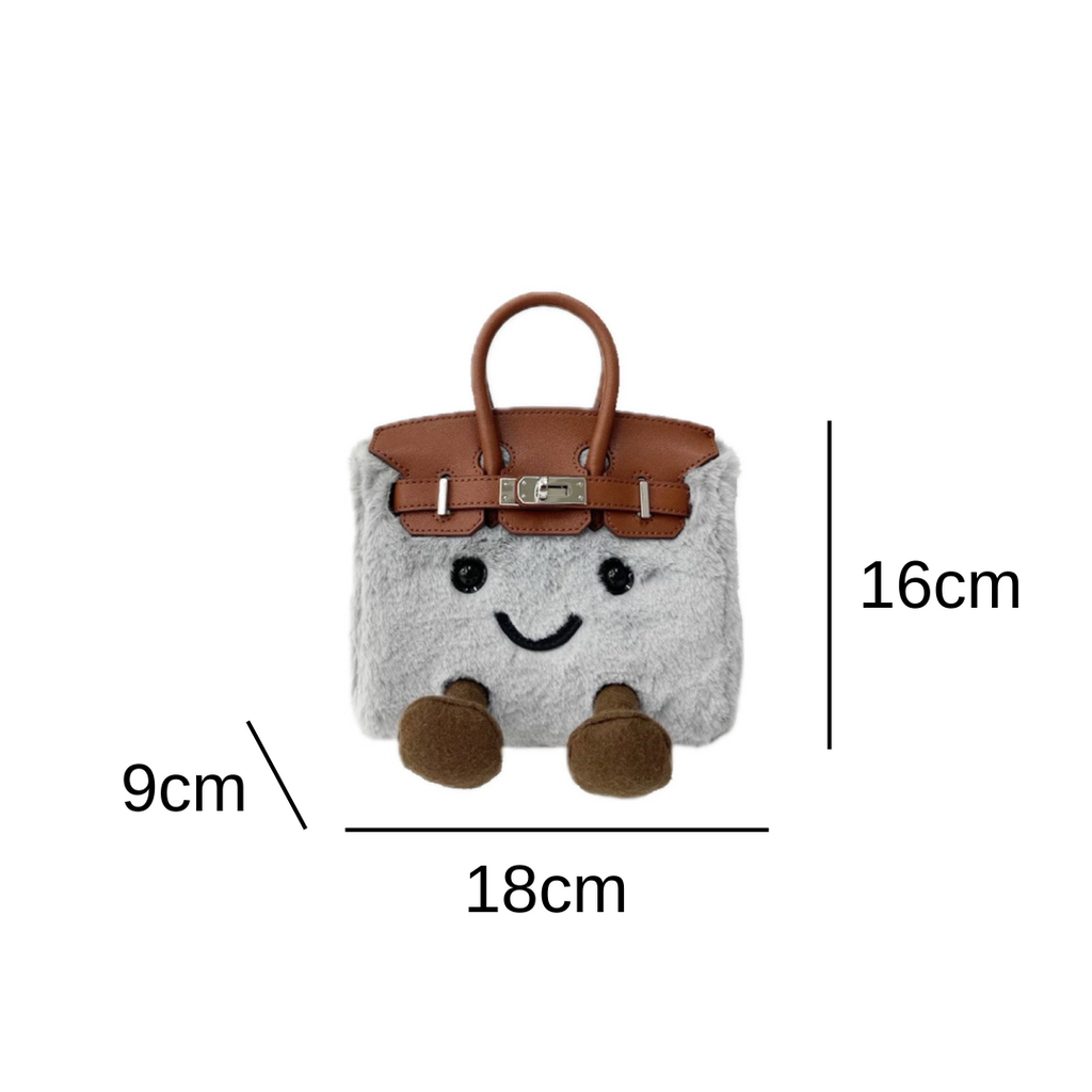 Misty Cloud Fluffy Meadow Teddy Fur Tote (Classic Silhouette)