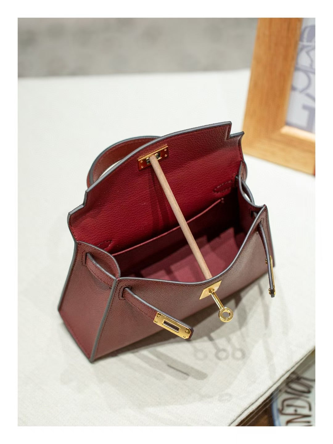 Mini shoulder bag-Bordeaux Red