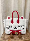 Classic leather Lucky Cat-colored handbag
