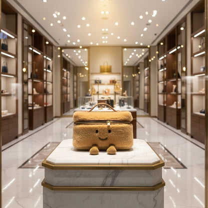 "Honey Oats" Fluffy Vanity Bag – Luxury Inspired Healing Plush Clutch
