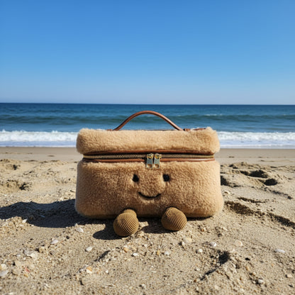 "Honey Oats" Fluffy Vanity Bag – Luxury Inspired Healing Plush Clutch