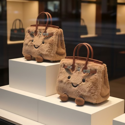 Fluffy Meadow Teddy Fur Tote