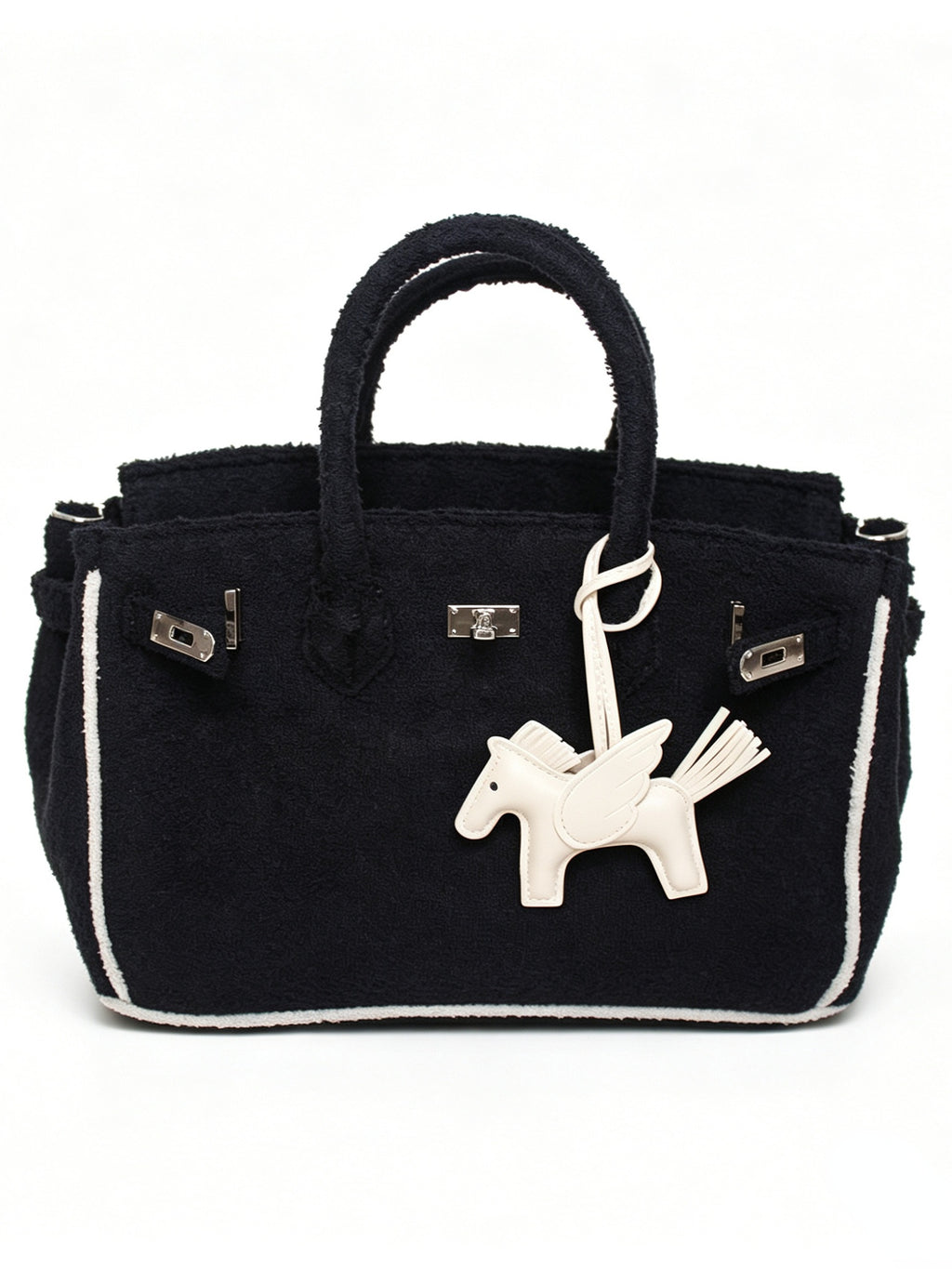 Seaside Terrycloth Tote - Black