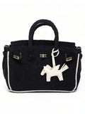 Seaside Terrycloth Tote - Black