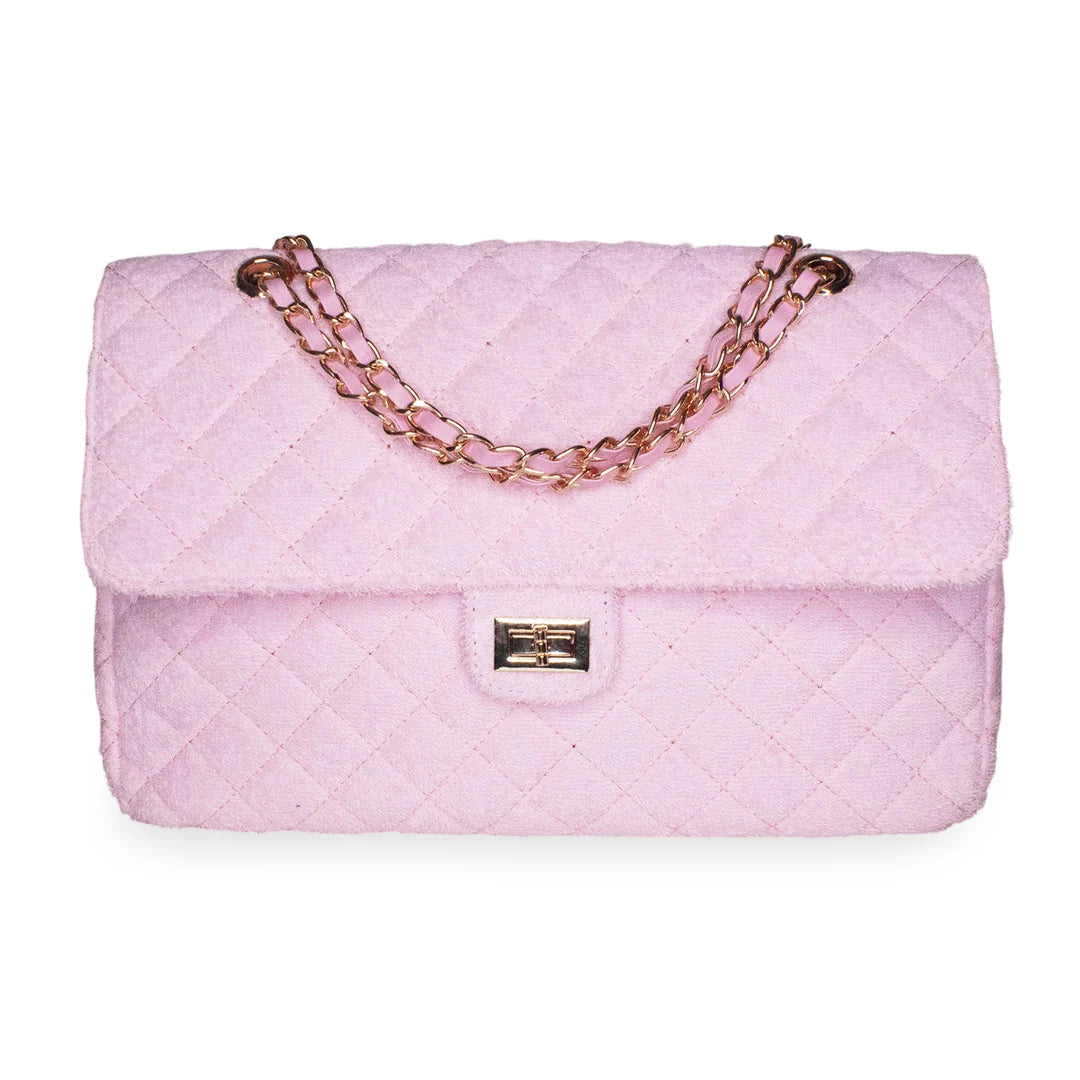 Shoreline Terry Cloth Shoulder Bag Medium - Blush Pink
