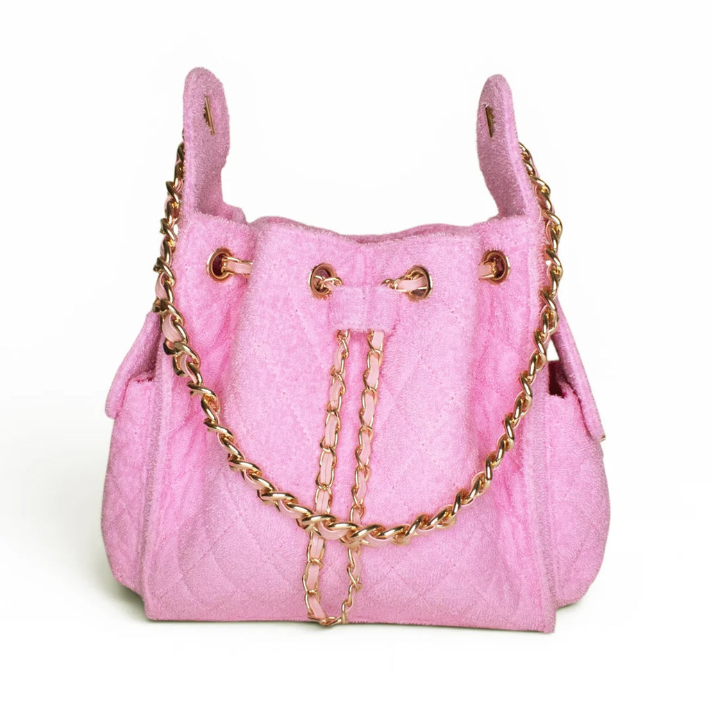 Bayshore Terry Cloth Bucket Bag Small - Bubblegum