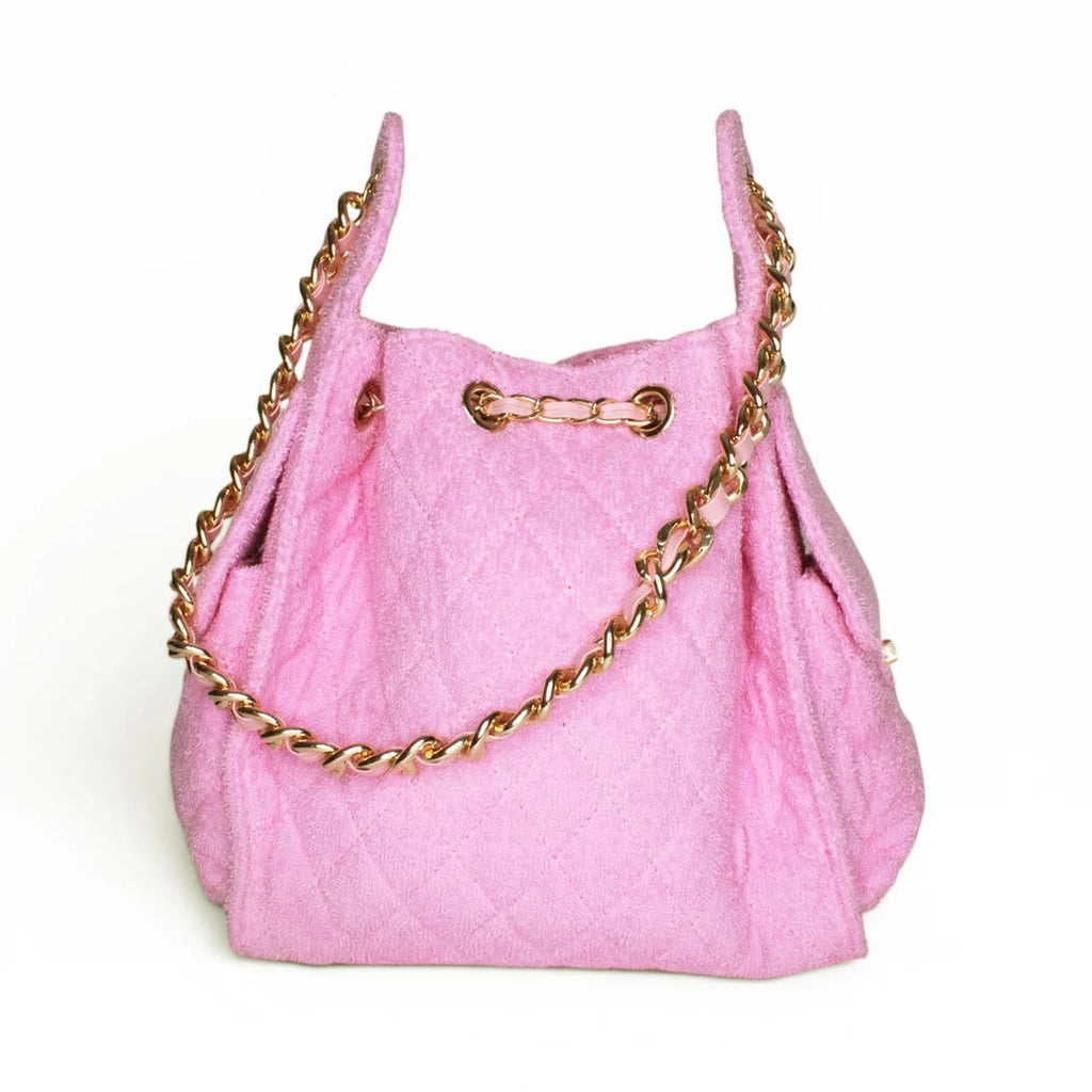 Bayshore Terry Cloth Bucket Bag Small - Bubblegum