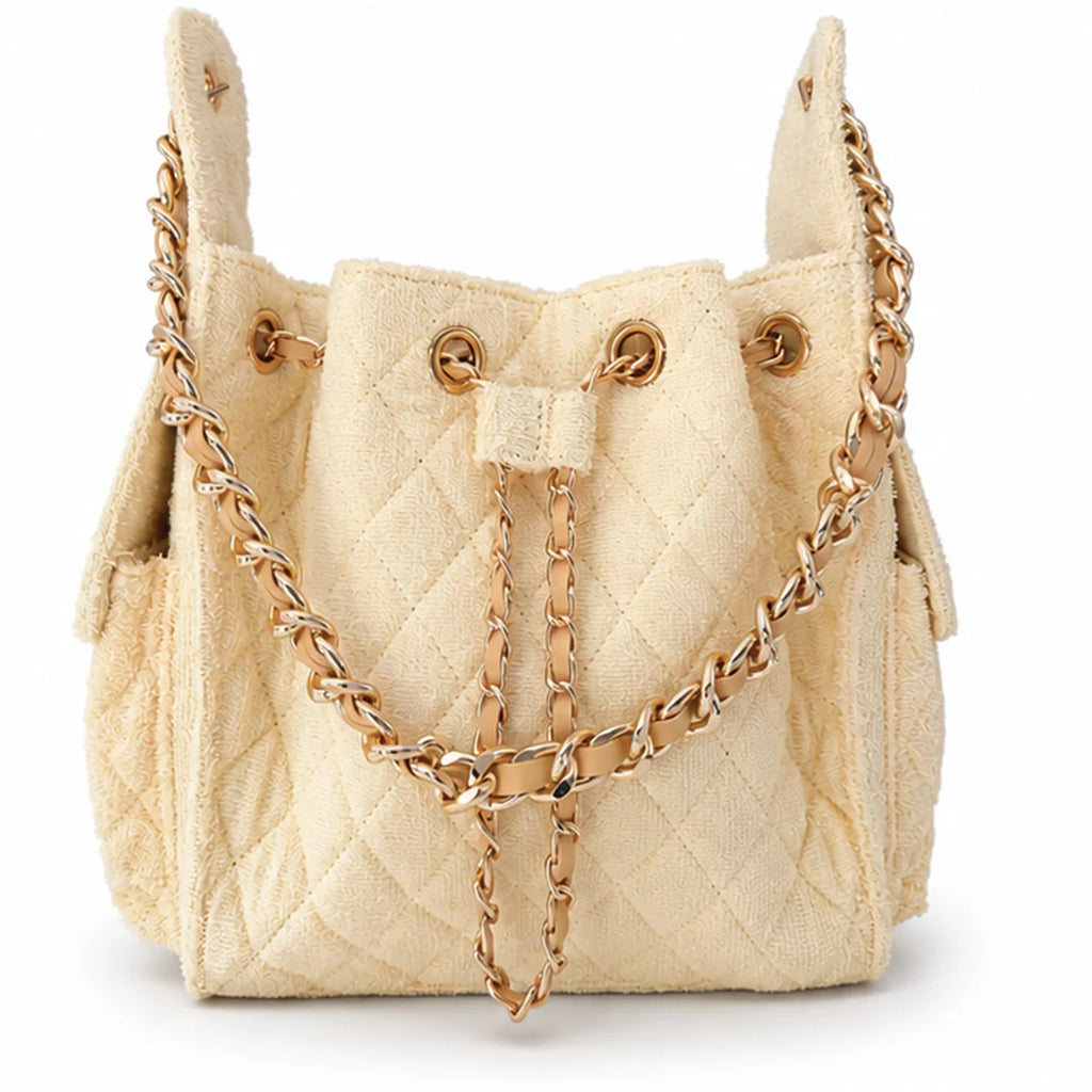 Bayshore Terry Cloth Bucket Bag Small - Butter Yellow