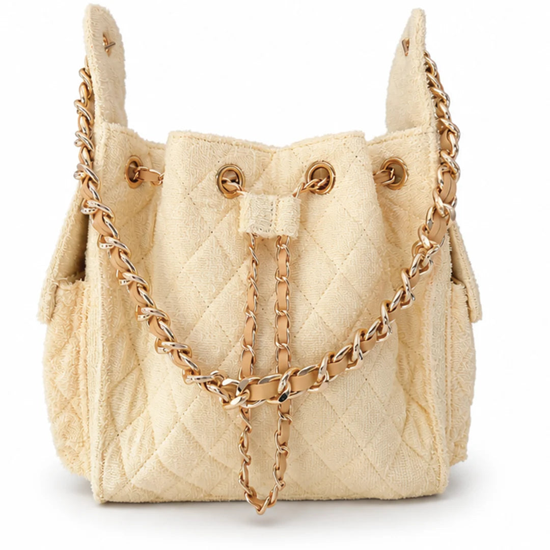 Bayshore Terry Cloth Bucket Bag Small - Butter Yellow
