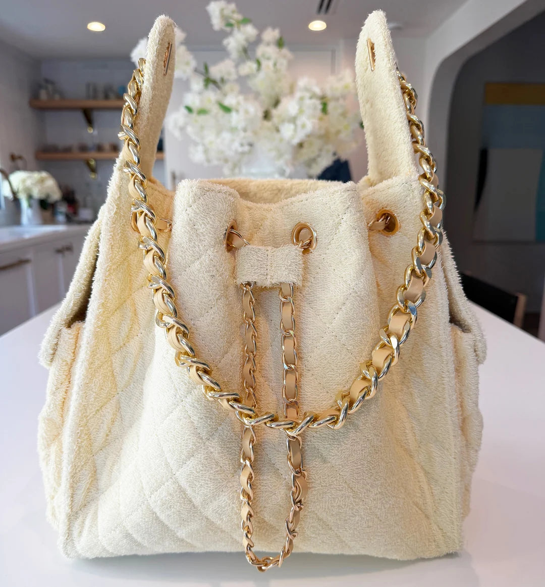 Bayshore Terry Cloth Bucket Bag Medium - Butter Yellow