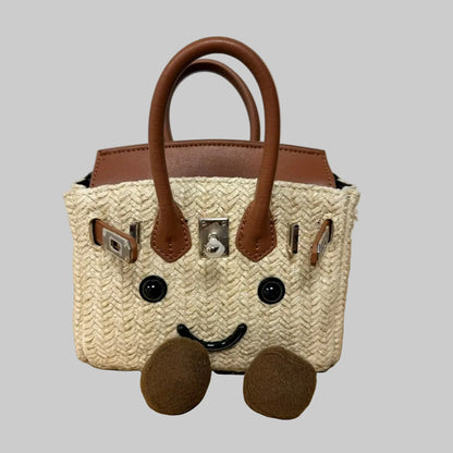 Sunshine Meadow Woven Straw Tote Bag