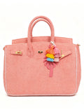 Seaside Terrycloth Tote - CORAL
