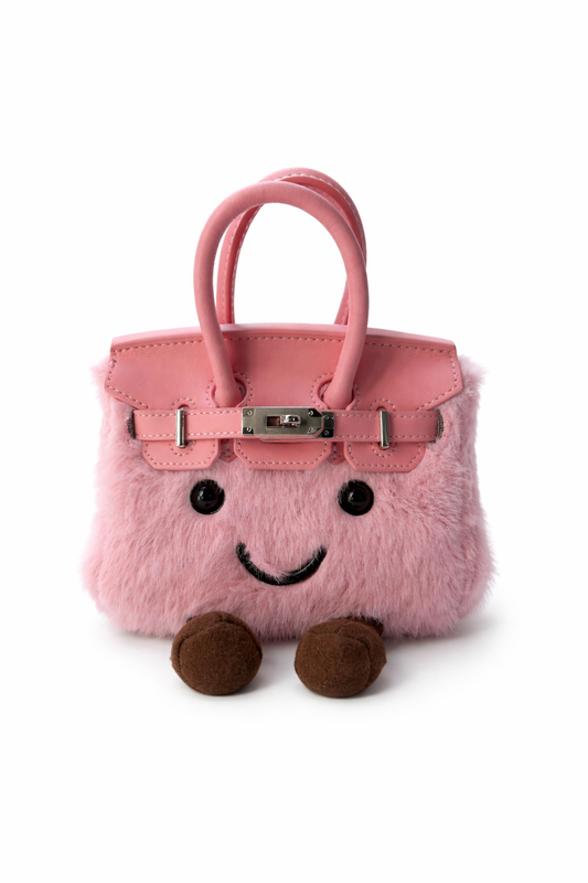 Classic Pink Furry Handbag