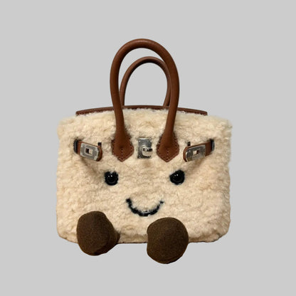 Cozy Latte Fluffy Meadow Sherpa Tote (Classic Silhouette)