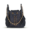 Bayshore Terry Cloth Bucket Bag Small - Dark Wash Denim