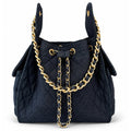 Bayshore Terry Cloth Bucket Bag Medium - Dark Wash Denim