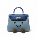 Classic Denim Fluff Bag-ready stock