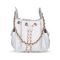 Bayshore Terry Cloth Bucket Bag - White Denim