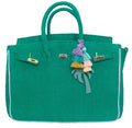 Seaside Terrycloth Tote - EMERALD GREEN