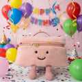 "Blush Pink Feet" Fluffy Vanity Bag – Whimsical Luxury Cosmetic Clutch