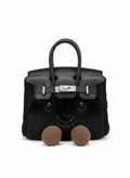 Midnight Fluffy Meadow Teddy Fur Tote (Classic Silhouette)