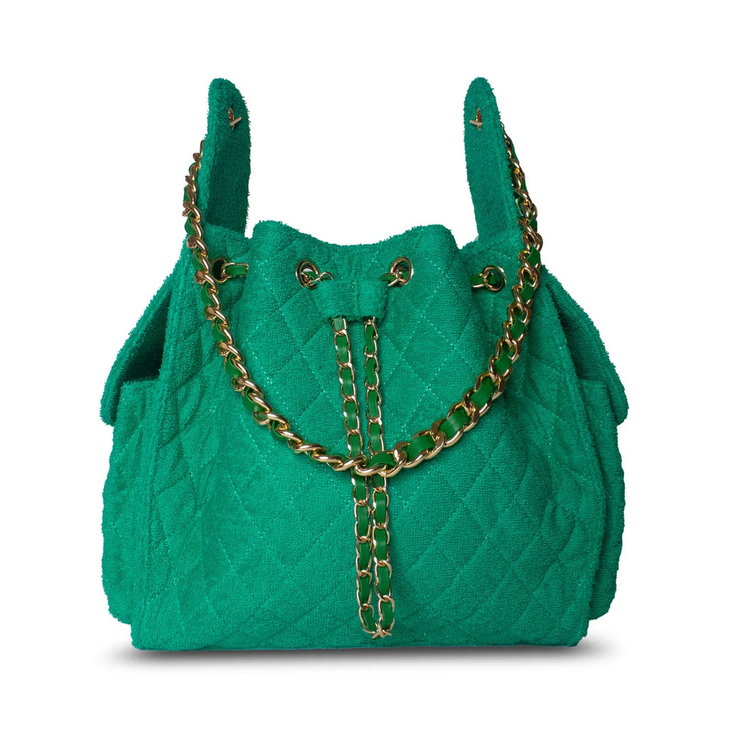 Bayshore Terry Cloth Bucket Bag Medium - Kelly Green