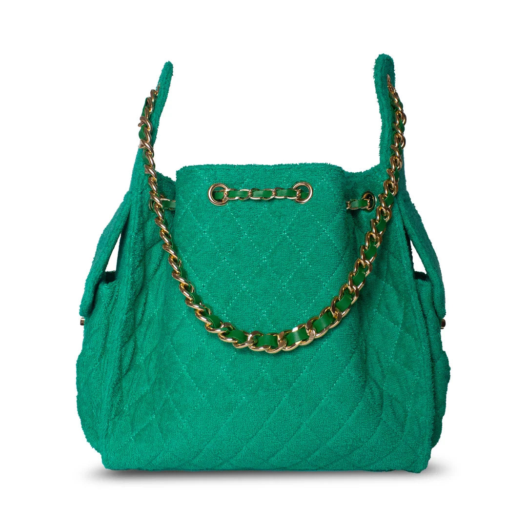 Bayshore Terry Cloth Bucket Bag Medium - Kelly Green