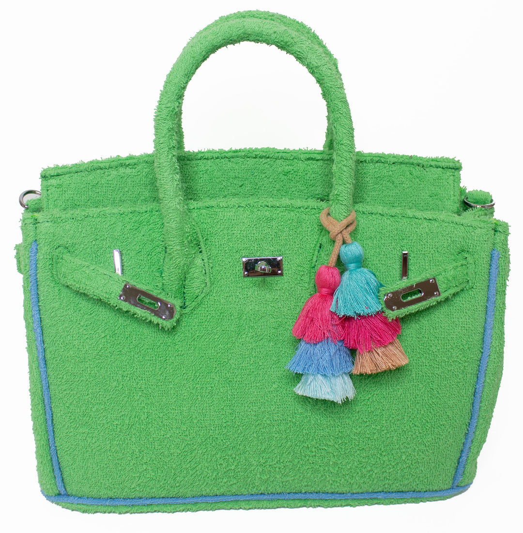Seaside Terrycloth Tote - LIME