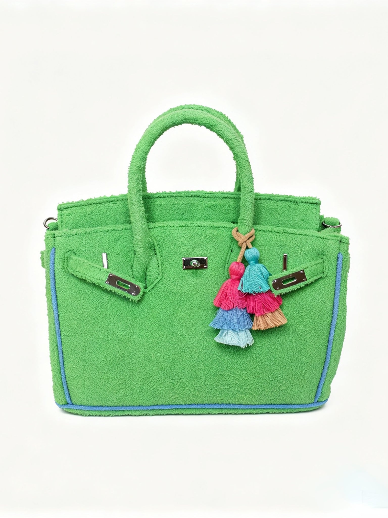 Seaside Terrycloth Tote - LIME