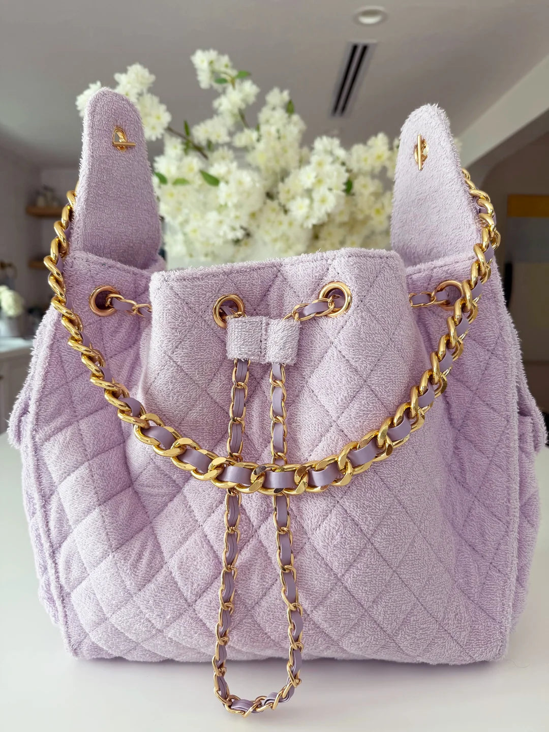 Bayshore Terry Cloth Bucket Bag Medium - Lilac