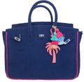 Seaside Terrycloth Tote - NAVY