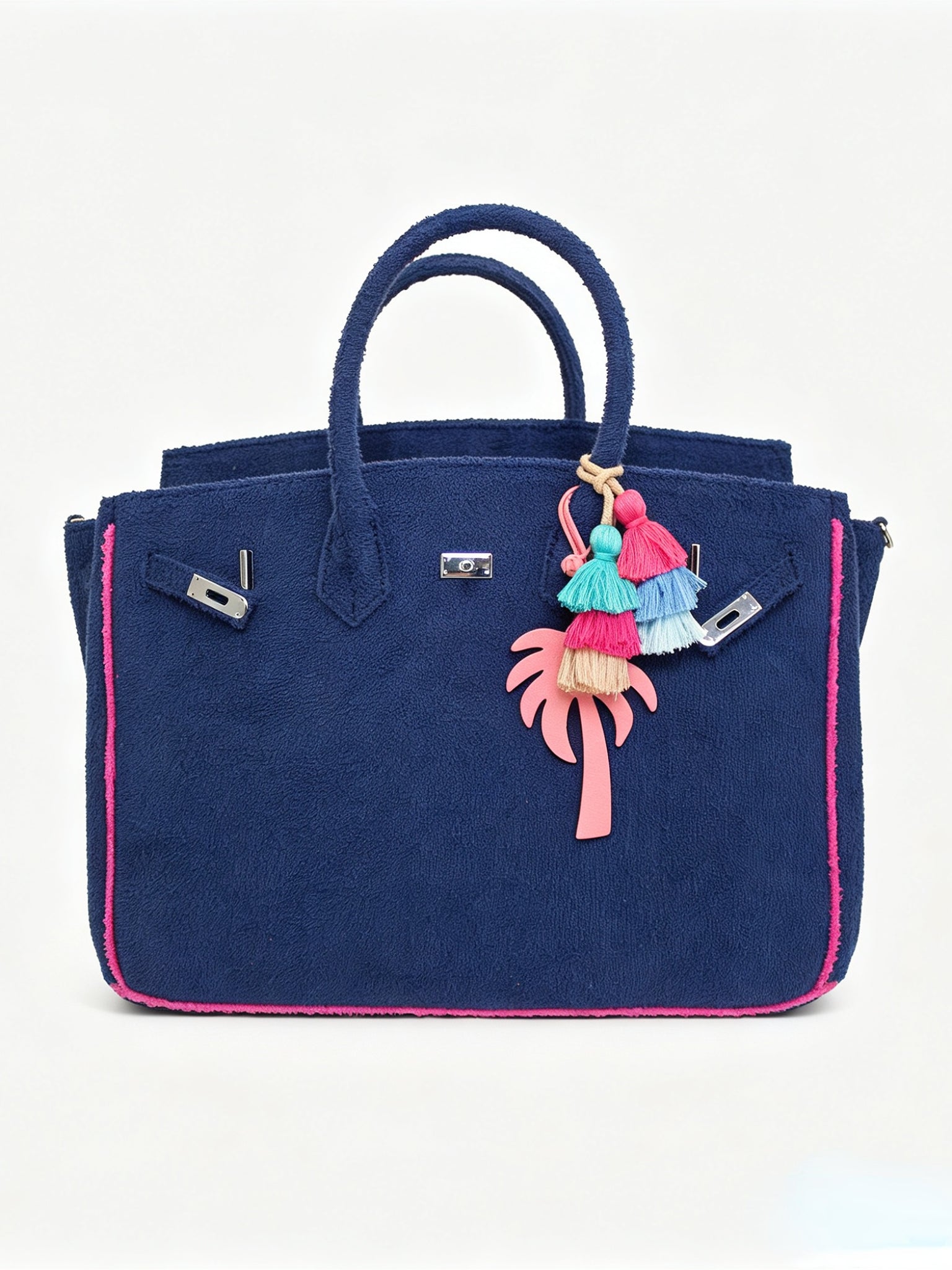 Seaside Terrycloth Tote - NAVY