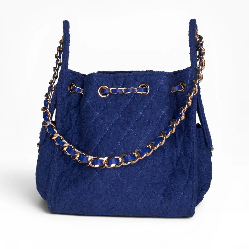 Bayshore Terry Cloth Bucket Bag Small - Navy