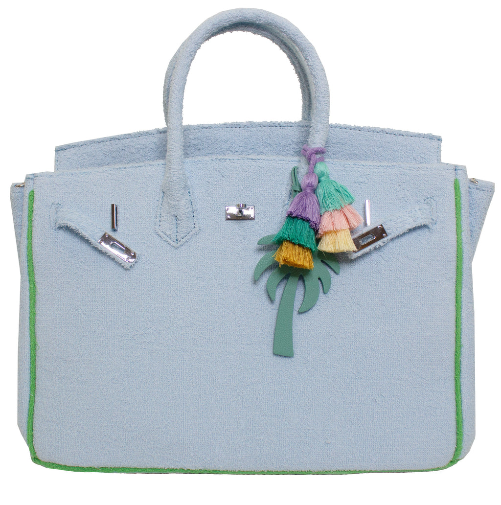 Seaside Terrycloth Tote - POWDER BLUE
